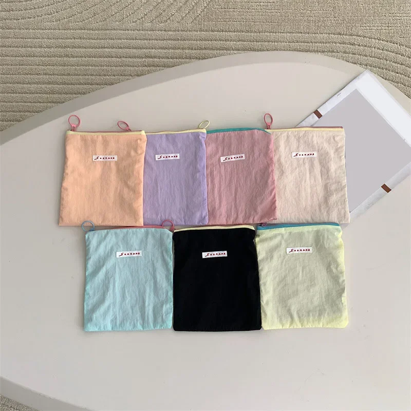 Solid Colour Makeup Bags Korea - Korean Skincare Routine ulasan dan harga